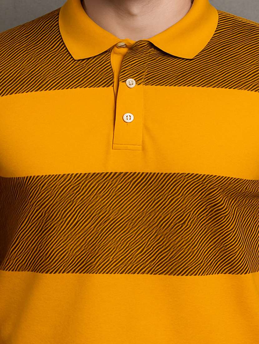 men striped short sleeve regular fit polo t-shirt - 22026535 -  Standard Image - 4