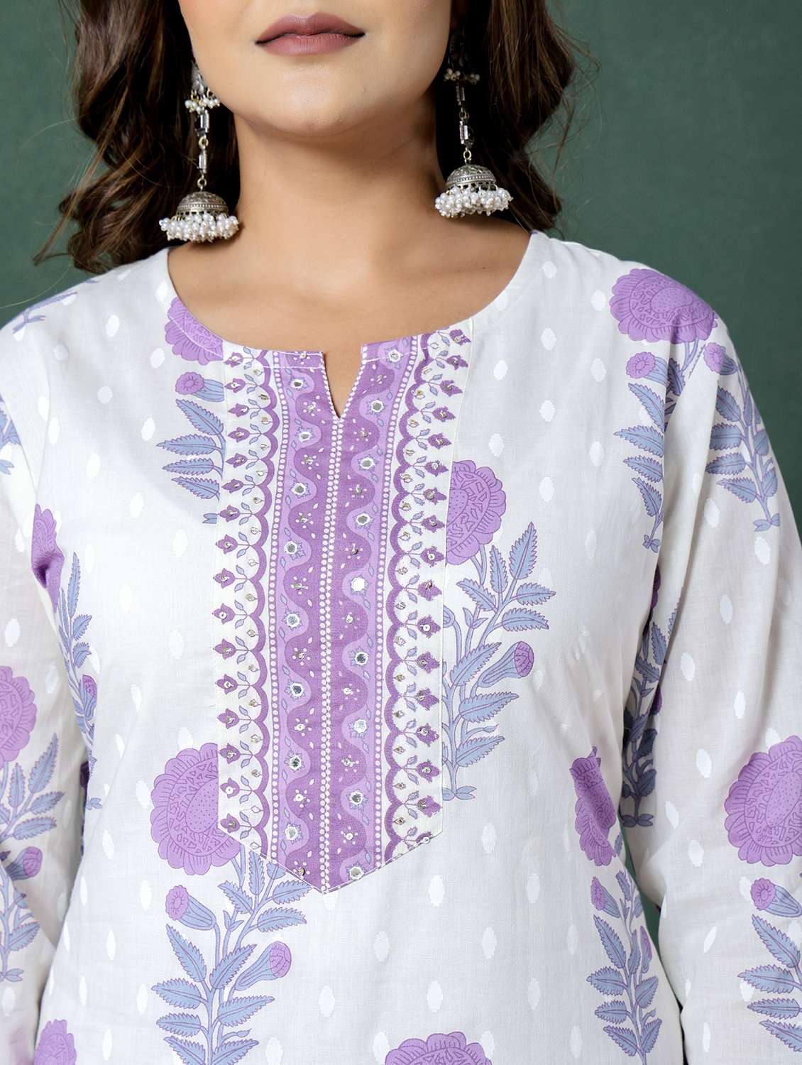 women floral printed three quarter sleeve kurta pant with dupatta set - 22026551 -  Standard Image - 6
