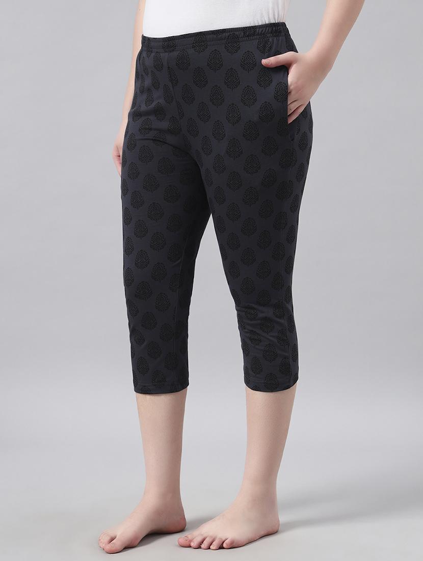women printed mid rise capri - 22026578 - Standard Image - 1