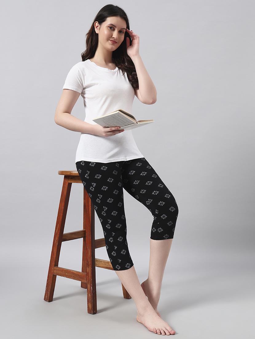 women printed mid rise capri - 22026579 - Standard Image - 1