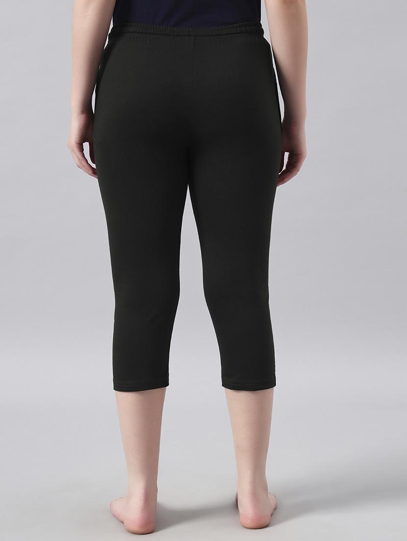 women solid mid rise capri - 22026587 - Standard Image - 1