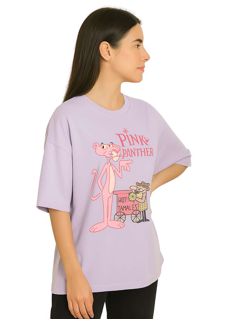 women printed short sleeve oversized t-shirt - 22026590 -  Standard Image - 1