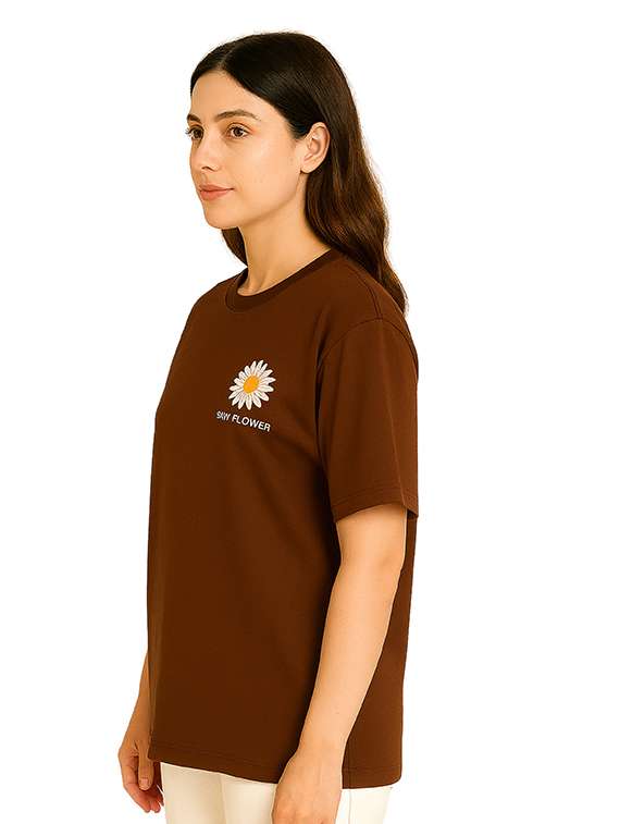 Women Printed Short Sleeve Oversized T-shirt - 22026592 -  Standard Image - 1
