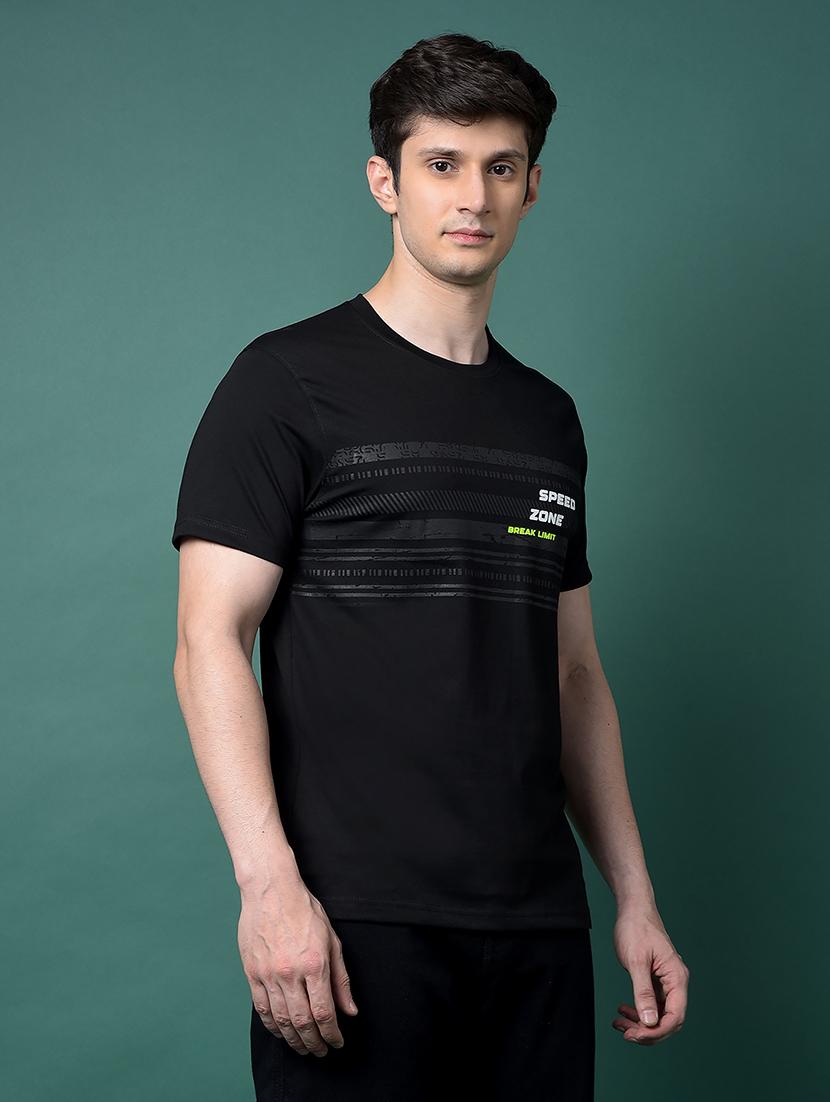 men chest print short sleeve regular fit t-shirt - 22026600 -  Standard Image - 1