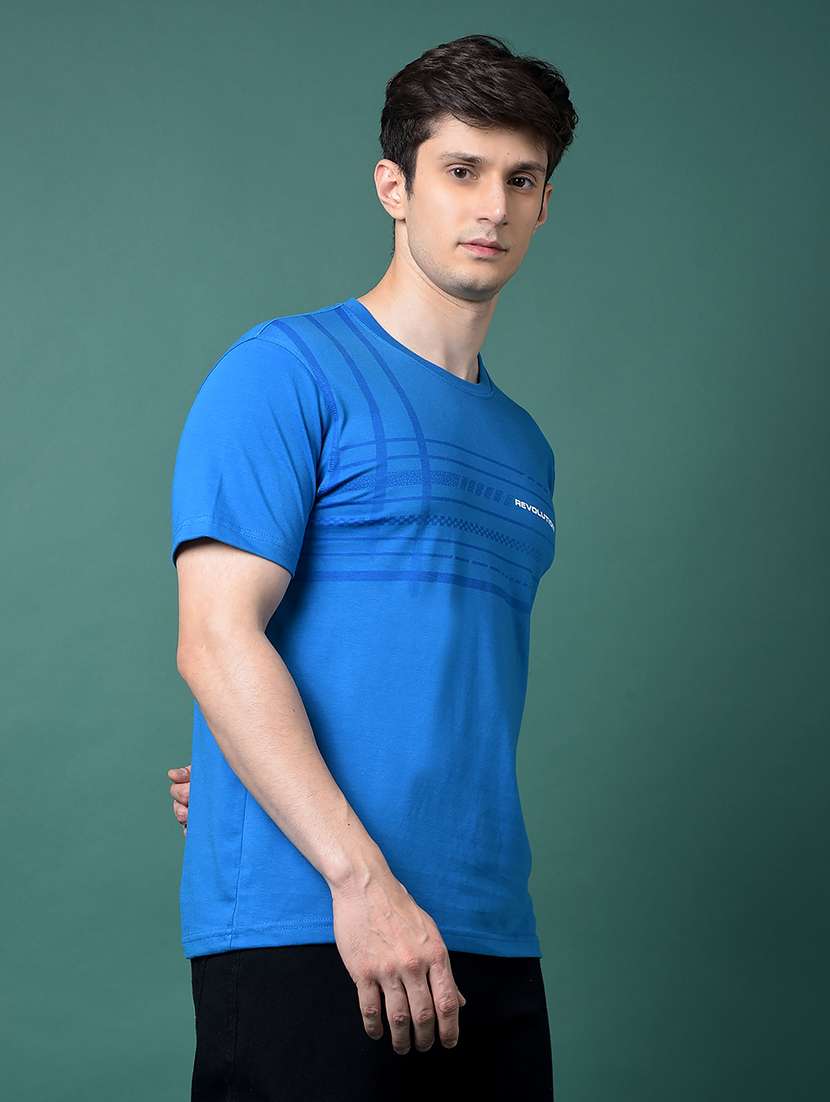 men chest print short sleeve regular fit t-shirt - 22026602 -  Standard Image - 1