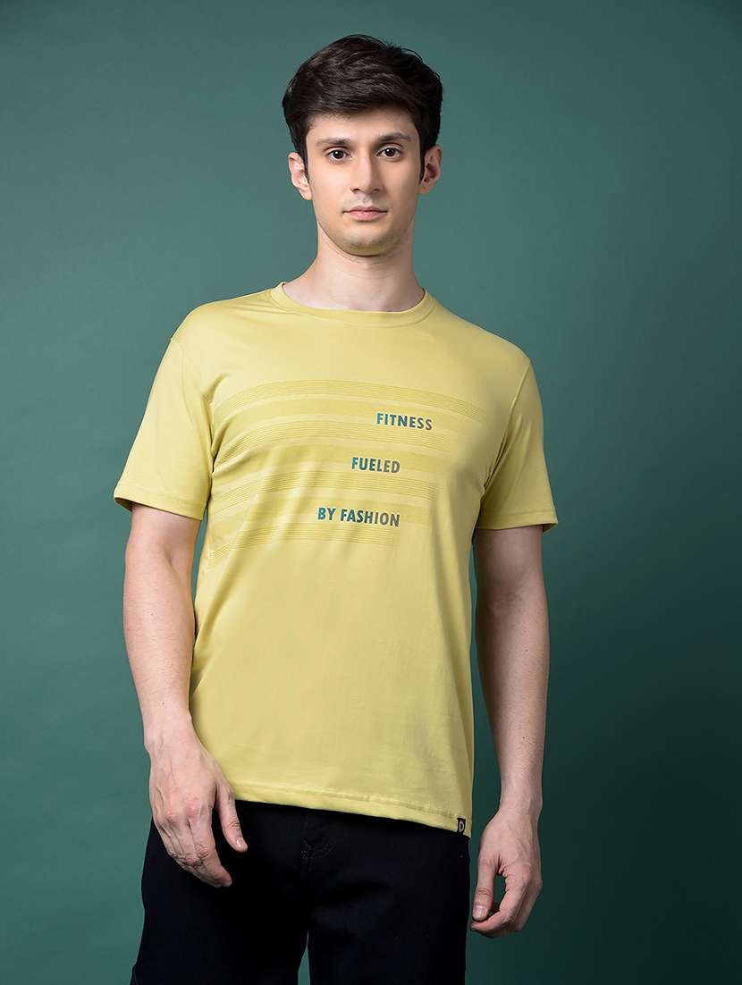 men chest print short sleeve regular fit t-shirt