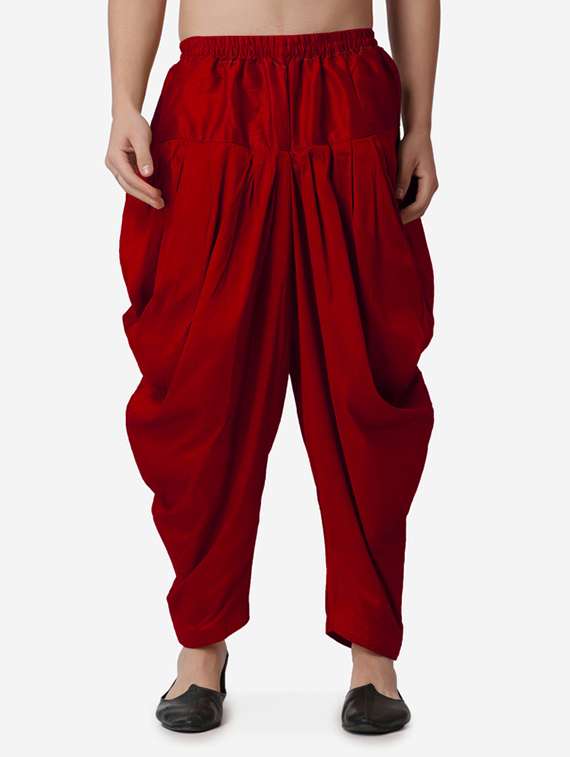 men self design mandarin neck dhoti kurta ethnic wear set - 22026697 -  Standard Image - 4