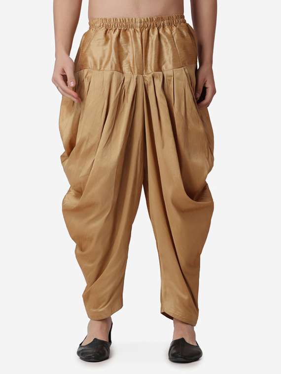 men self design mandarin neck dhoti kurta ethnic wear set - 22026702 -  Standard Image - 4