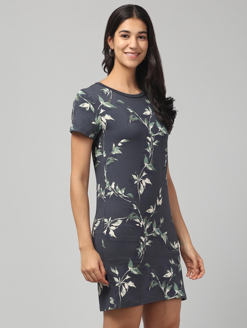 women printed short sleeve t-shirt dress - 22026963 -  Standard Image - 1