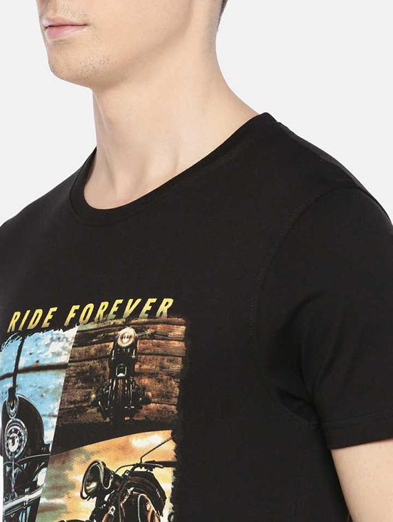men front print short sleeve regular fit t-shirt - 22026964 - Standard Image - 4