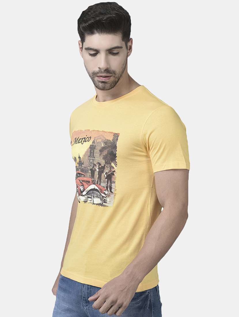 men front print short sleeve regular fit t-shirt - 22026967 -  Standard Image - 1