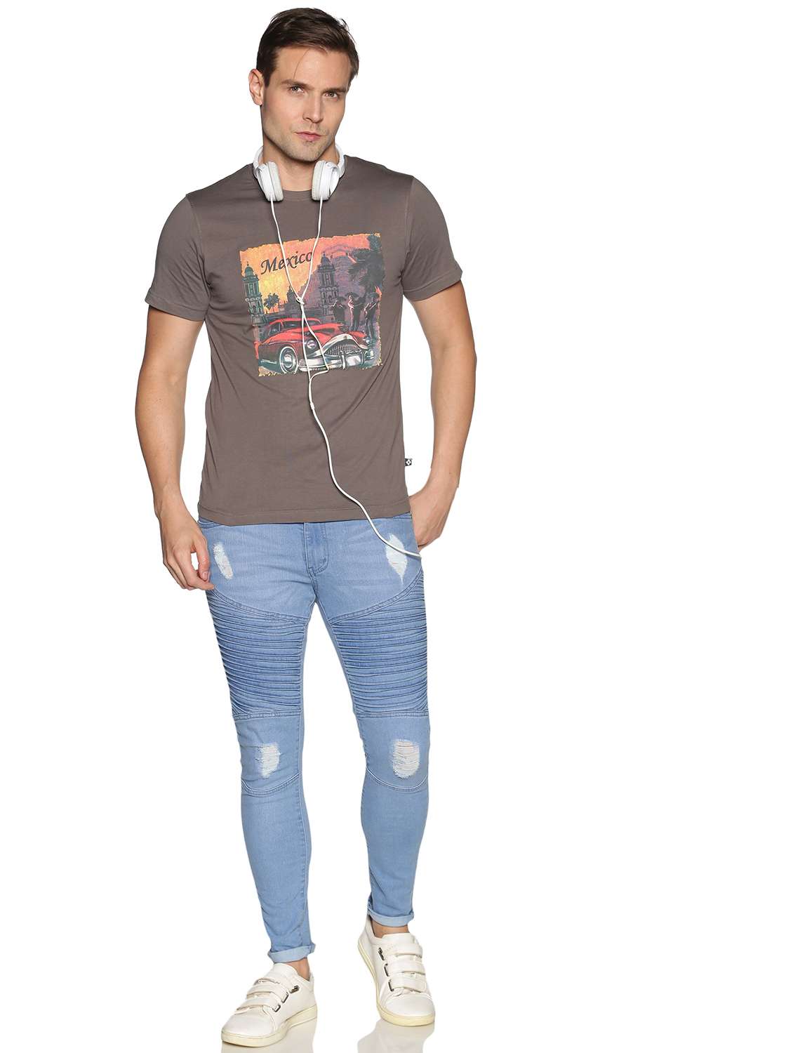 men front print short sleeve regular fit t-shirt - 22026968 -  Standard Image - 4