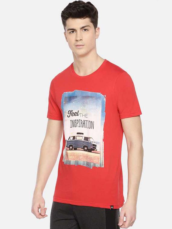 men front print short sleeve regular fit t-shirt - 22026969 -  Standard Image - 1