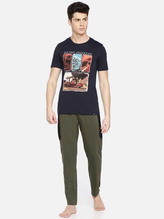 men pack of 2 graphic printed short sleeve regular fit t-shirt - 22026972 -  Standard Image - 4