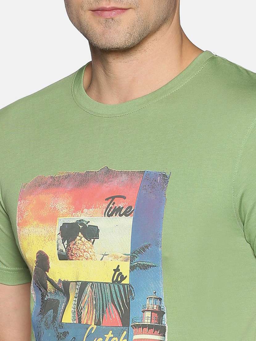 men pack of 3 graphic printed short sleeve regular fit t-shirt - 22026973 -  Standard Image - 4