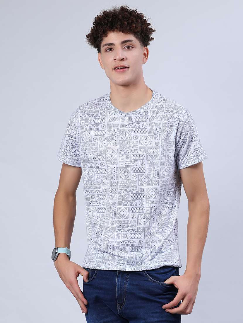 men printed short sleeve regular fit t-shirt - 22026988 -  Standard Image - 1