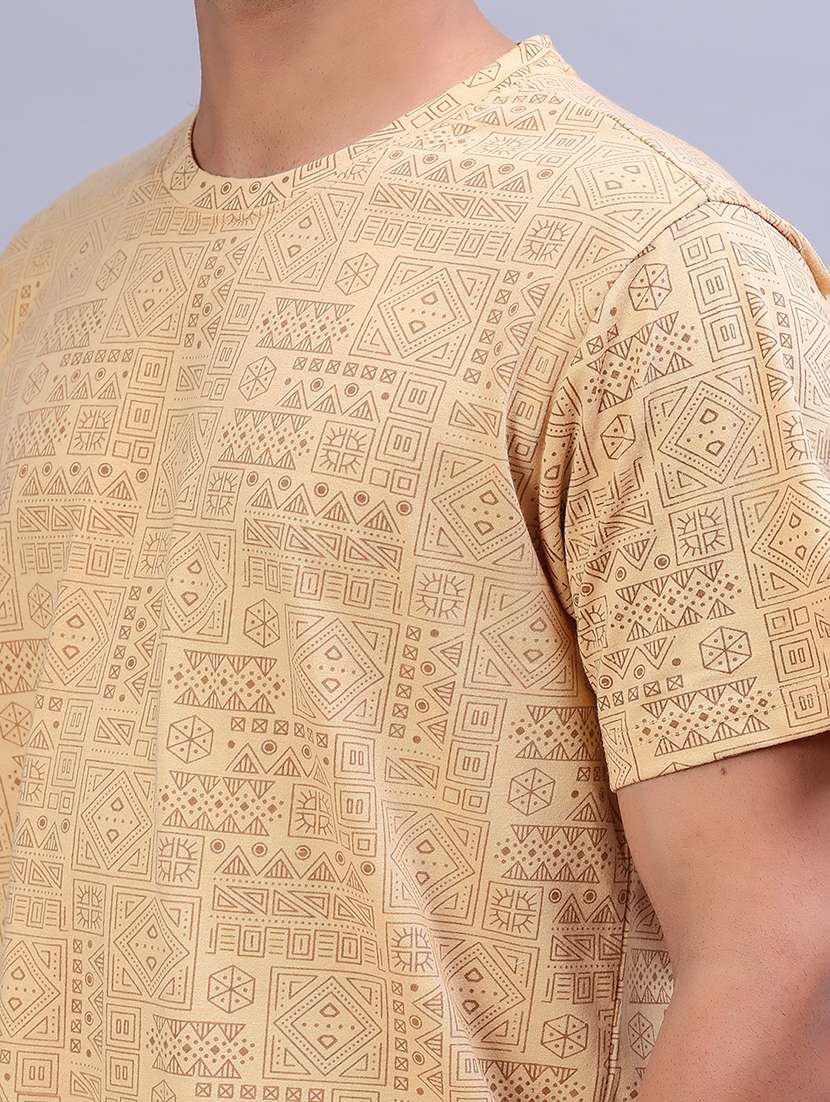 men printed short sleeve regular fit t-shirt - 22026990 -  Standard Image - 4