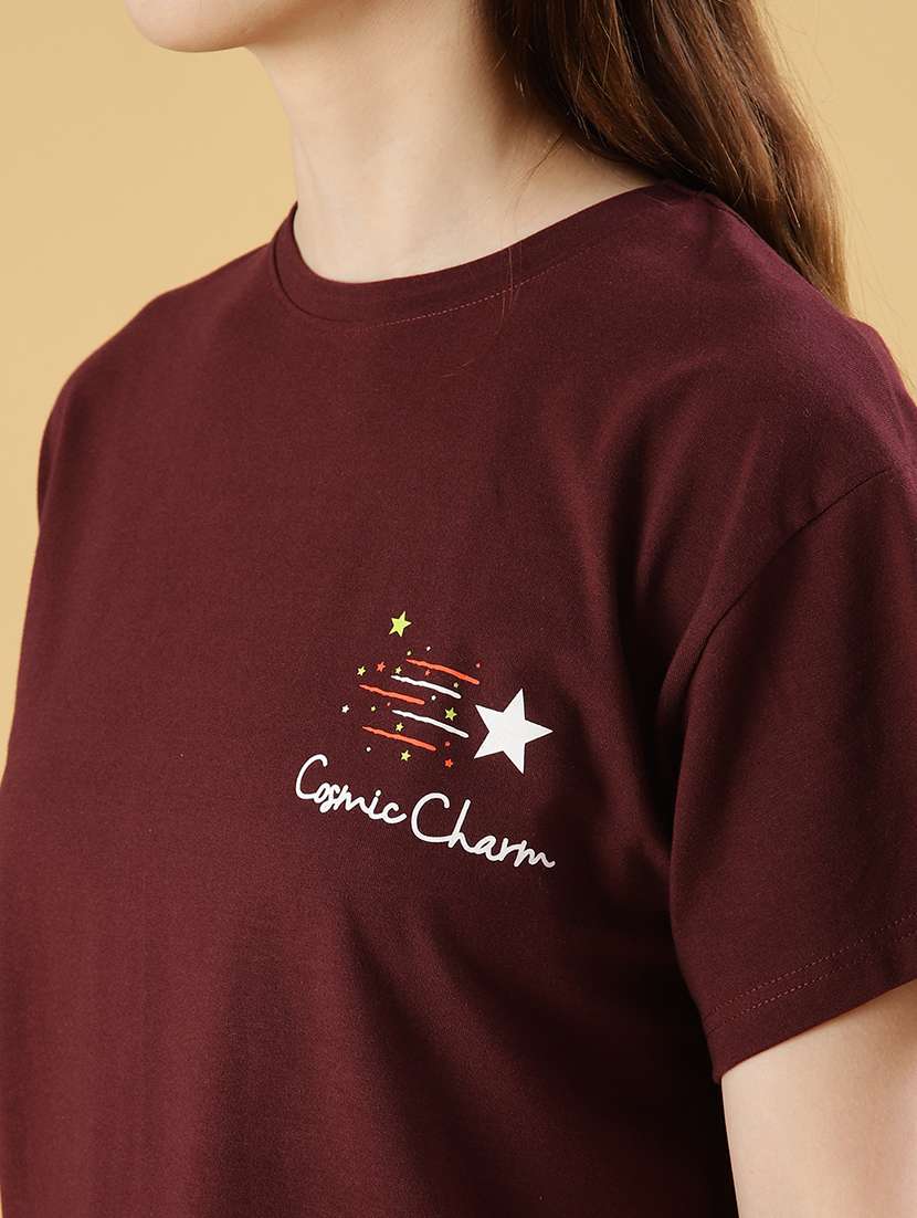 women printed short sleeve relaxed fit t-shirt - 22027026 -  Standard Image - 4