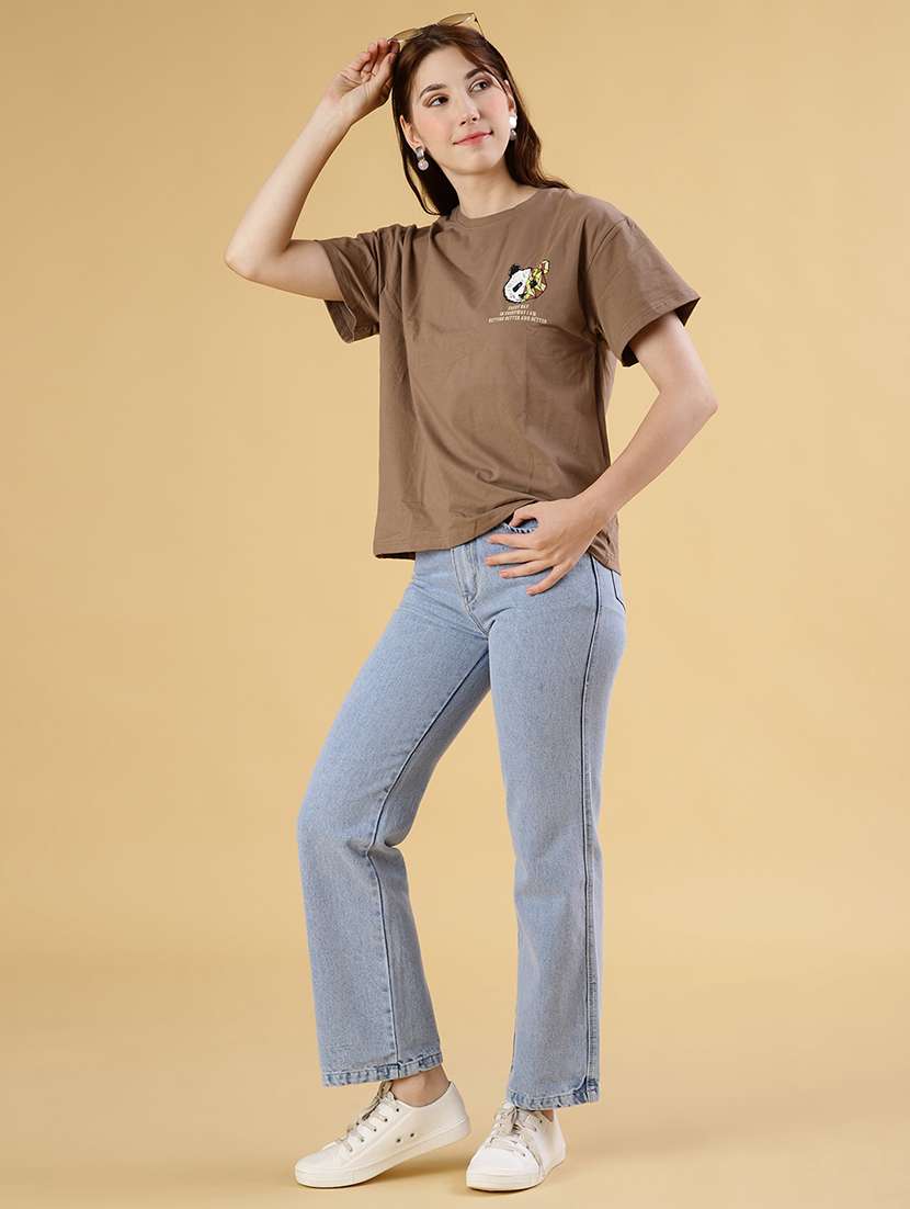 women printed short sleeve relaxed fit t-shirt - 22027027 -  Standard Image - 4
