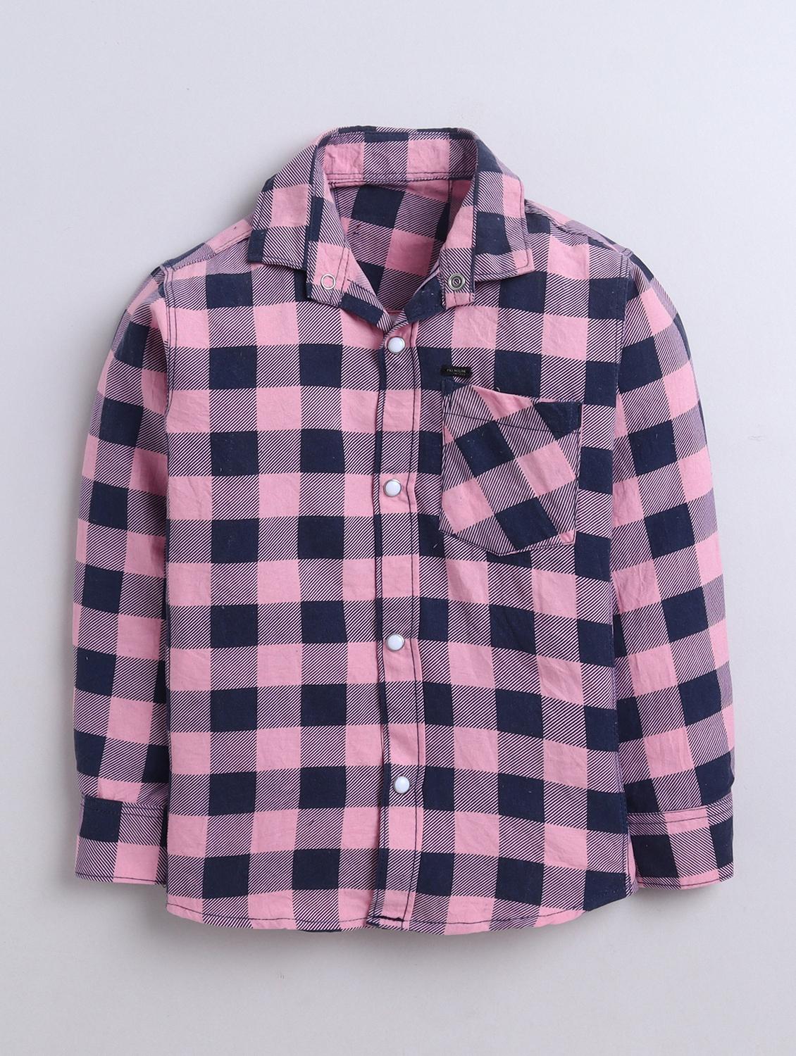 boys checkered collared long sleeve shirt - 22027049 - Standard Image - 1