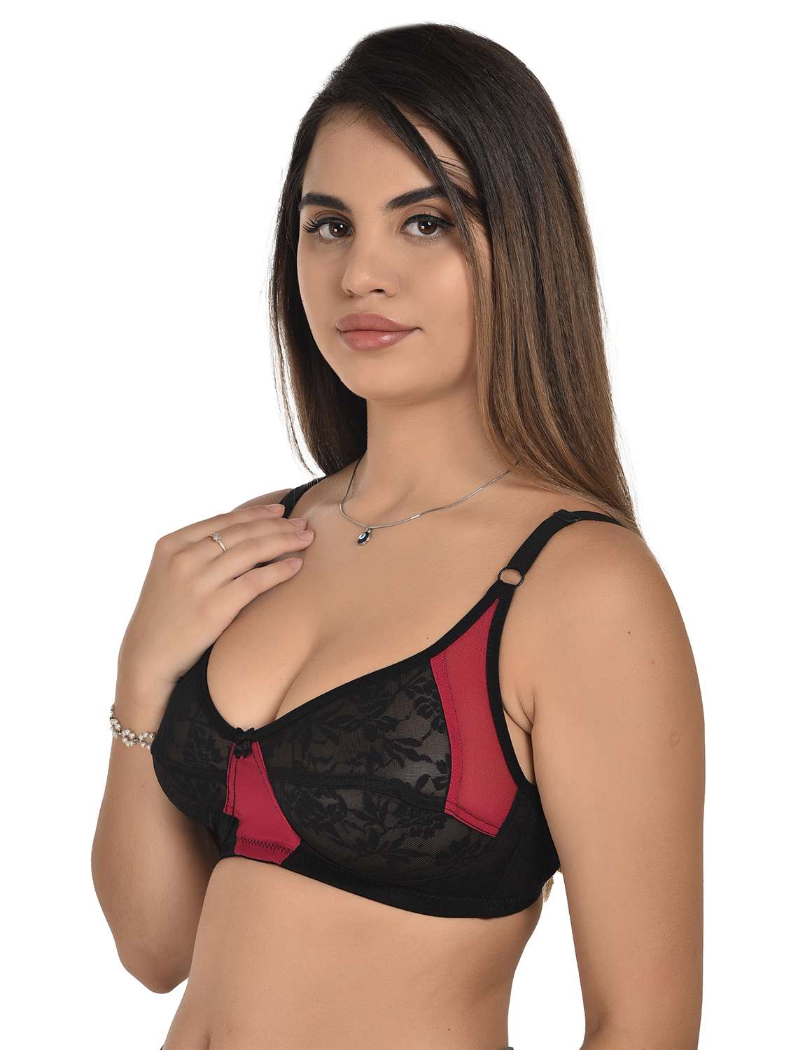 cotton lace regular full coverage bra - 22027057 -  Standard Image - 1