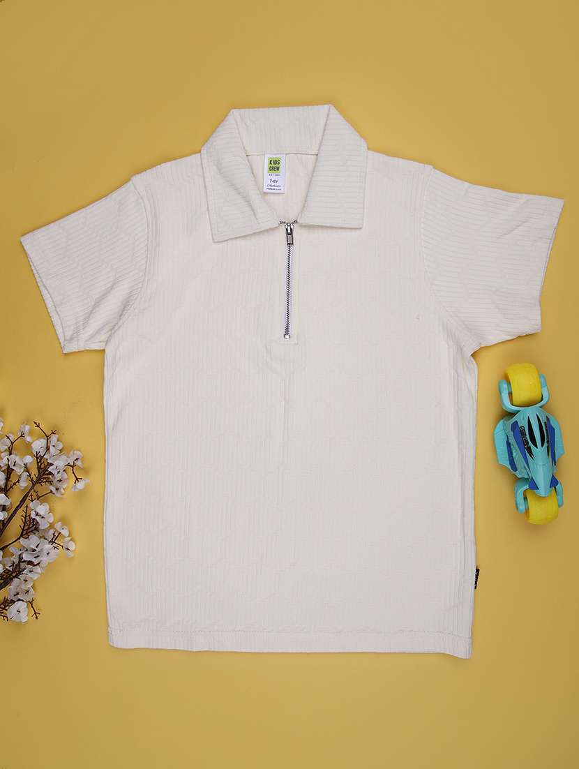 boys solid short sleeve polo t-shirt