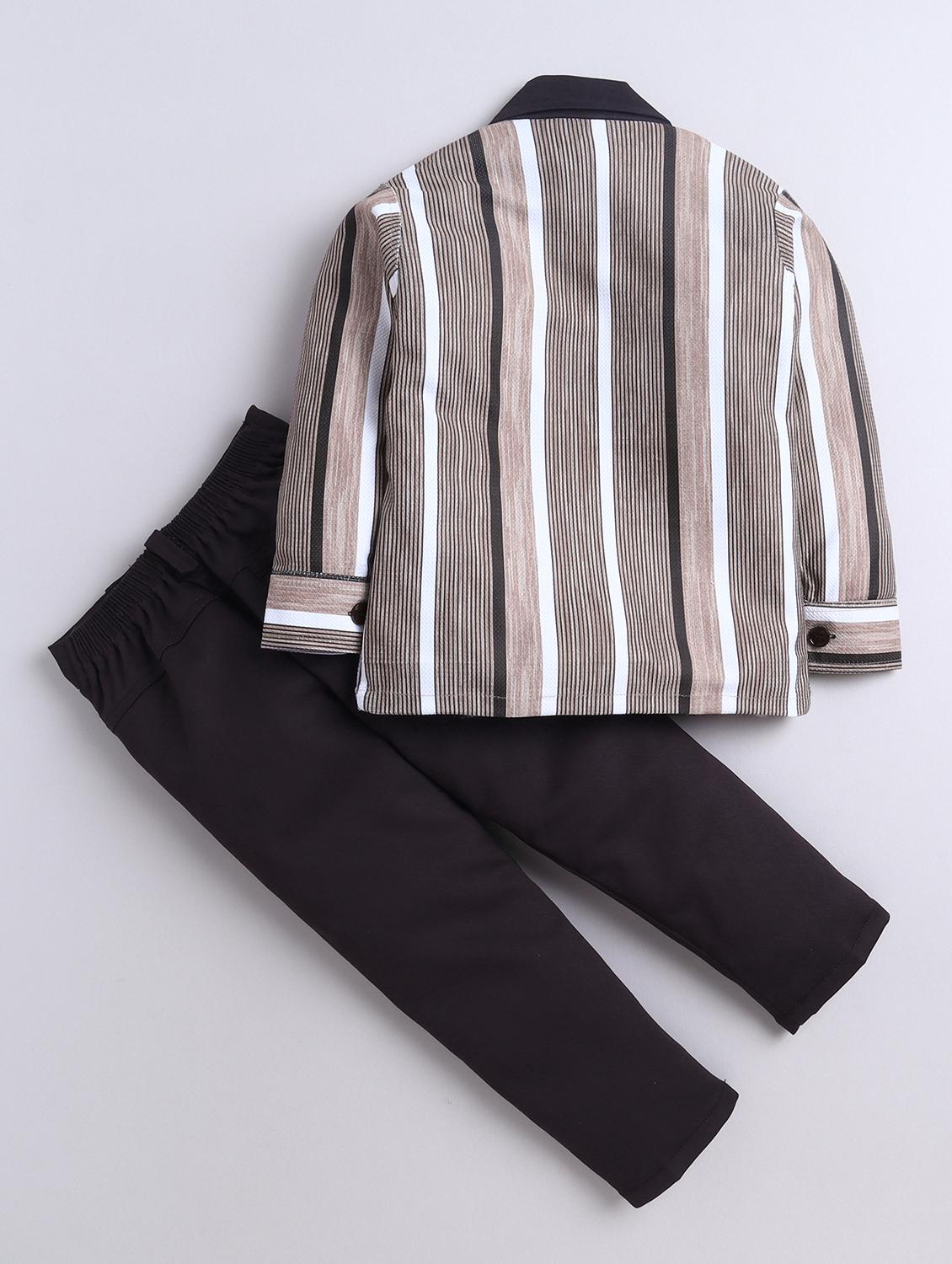 boys striped long sleeve full length set  - 22027102 -  Standard Image - 1