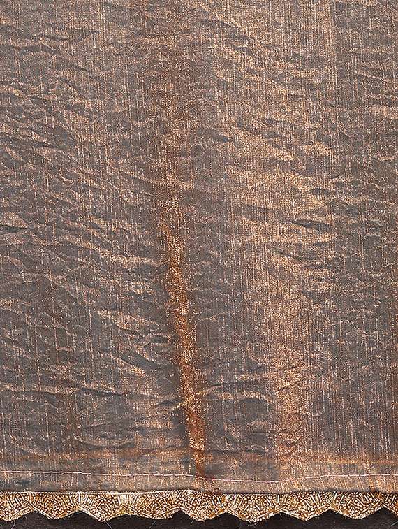 women solid with bordered embellished saree with blouse - 22027118 -  Standard Image - 4