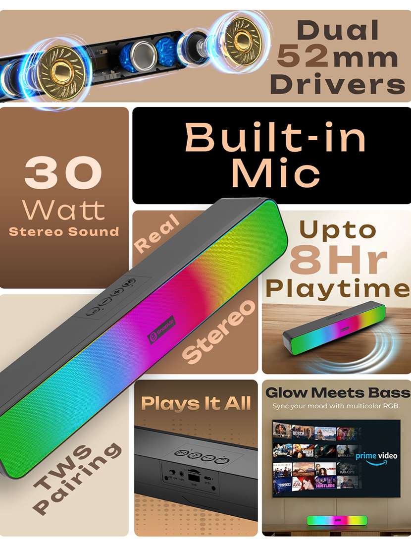 snapup boom flash portable bluetooth speaker (vibing black) - 22027646 -  Standard Image - 1