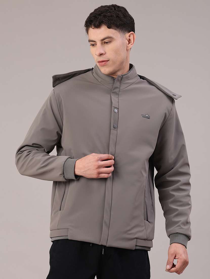 men solid long sleeve hooded quilted jacket - 22027886 -  Standard Image - 1