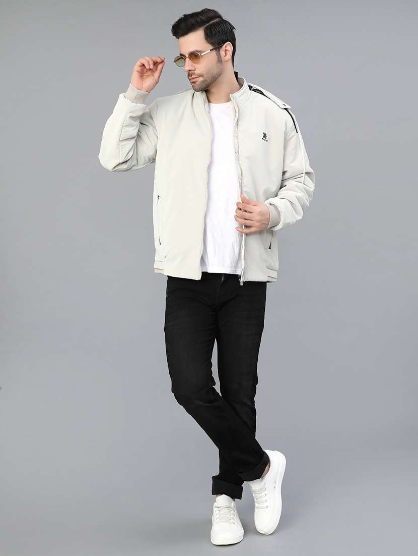 men solid long sleeve lightweight bomber jacket - 22027924 -  Standard Image - 4