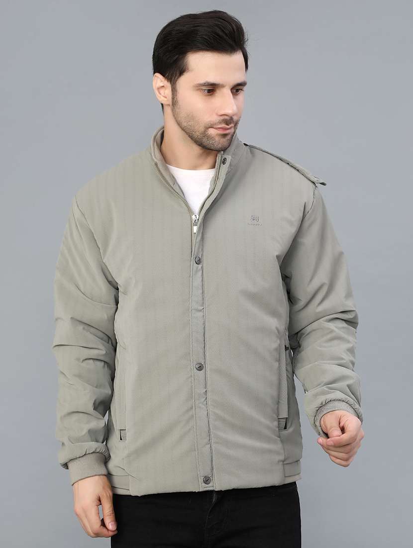 men striped long sleeve lightweight bomber jacket