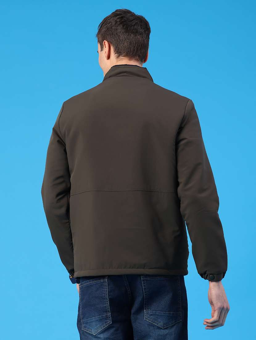 men solid long sleeve bomber jacket - 22027992 -  Standard Image - 4