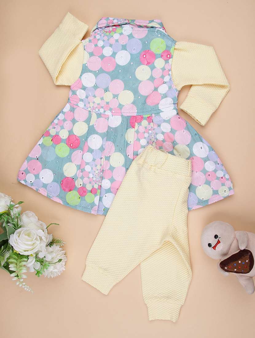 girls printed round neck full length set - 22028031 -  Standard Image - 1