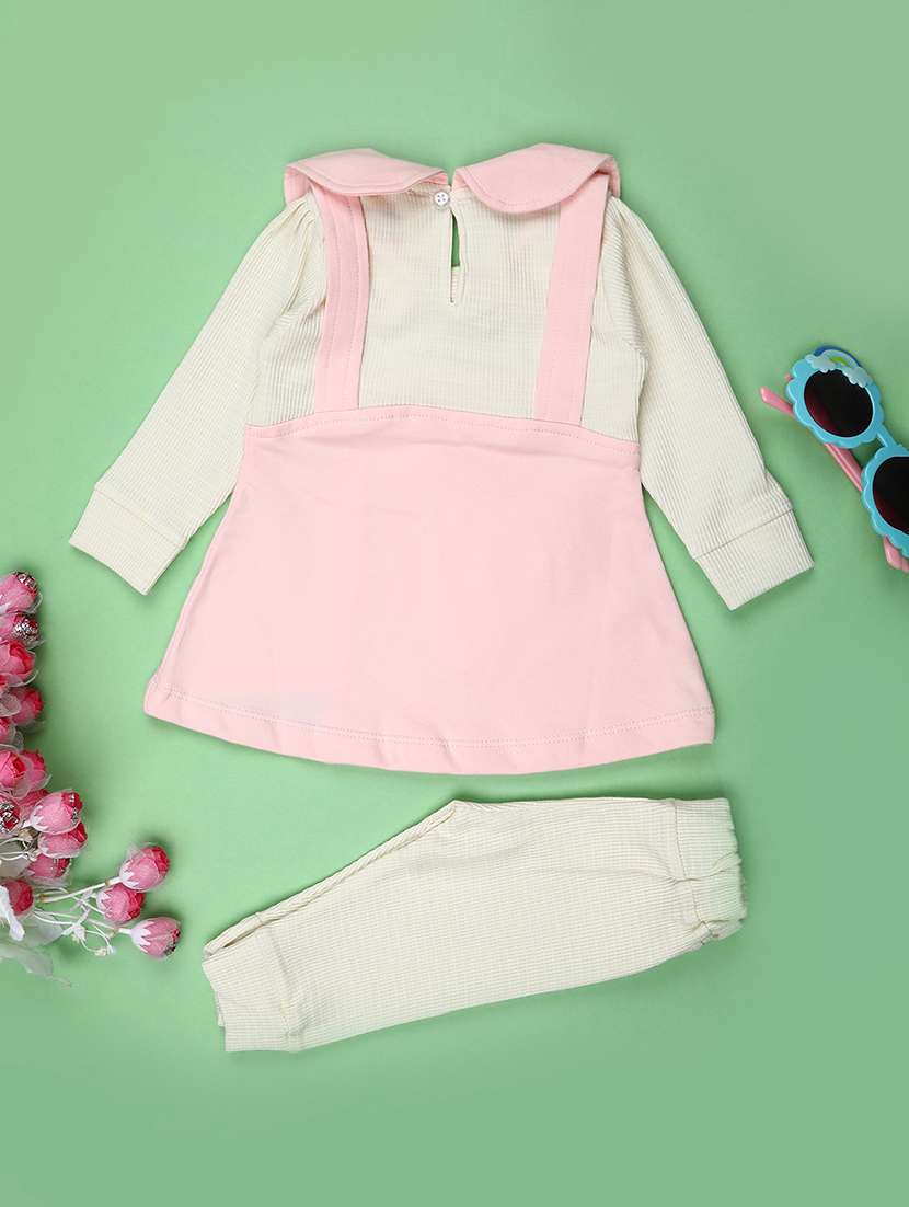 girls solid  round neck full length set - 22028032 -  Standard Image - 1