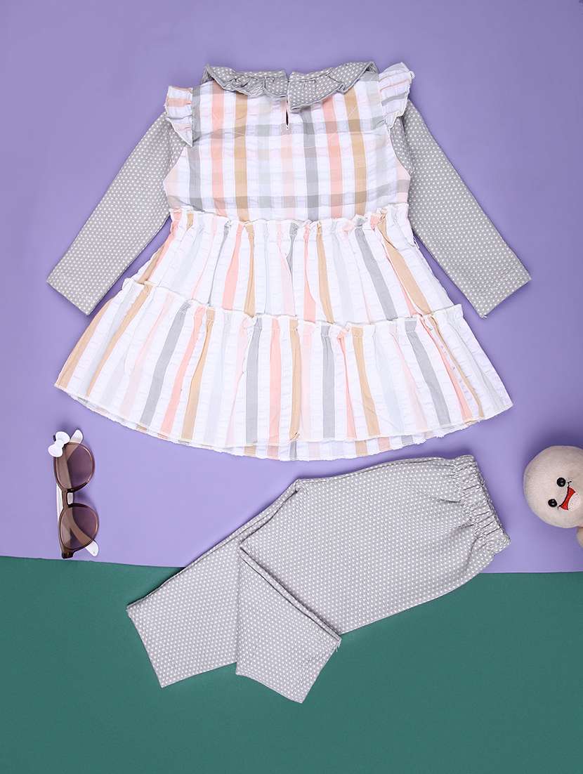 girls printed round neck full length set - 22028035 -  Standard Image - 1