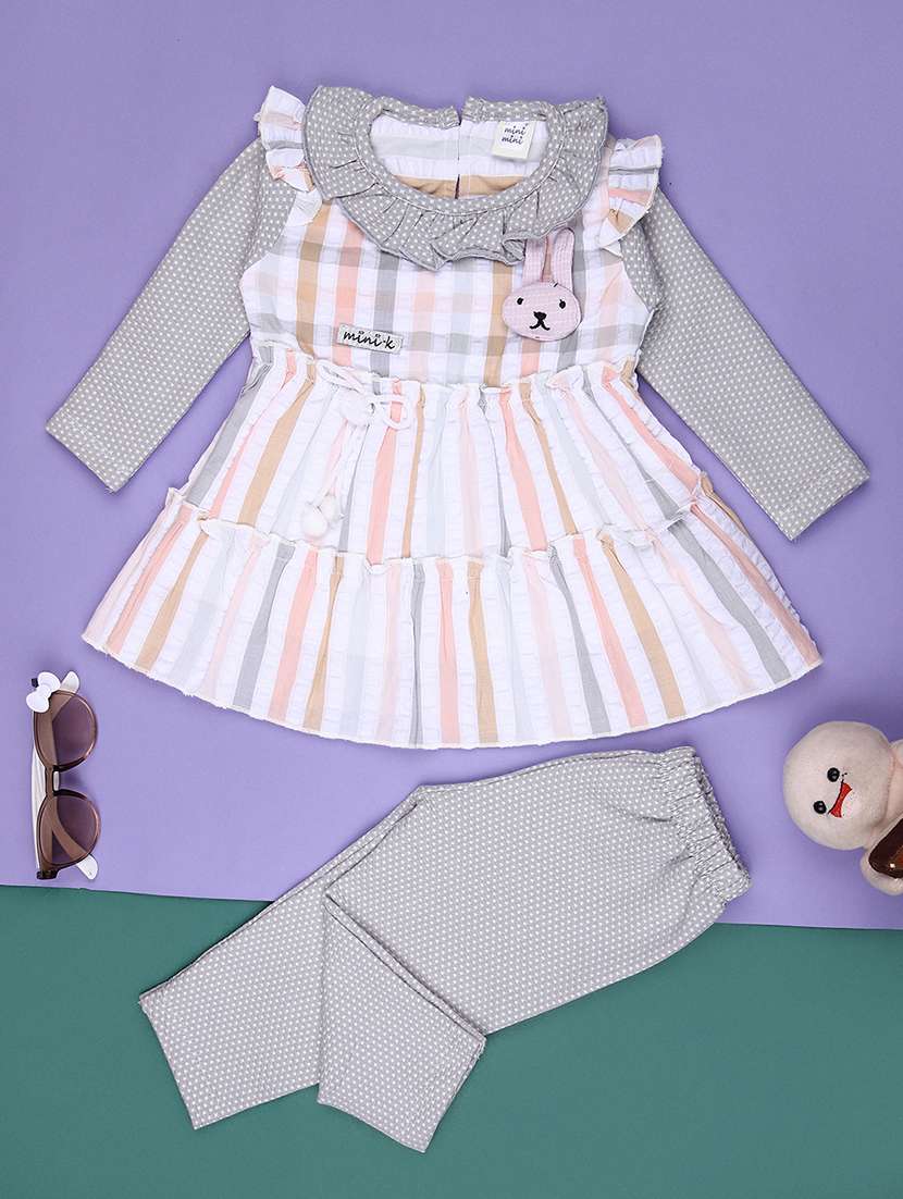 girls printed round neck full length set - 22028035 -  Standard Image - 1