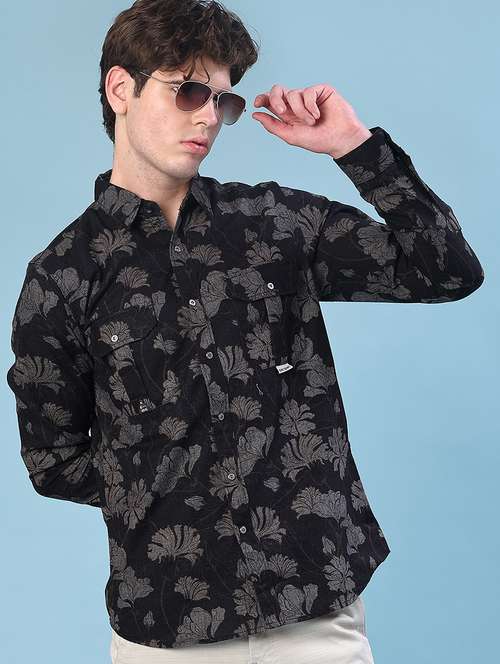 men printed long sleeve regular fit casual shirt - 22028090 -  Standard Image - 0