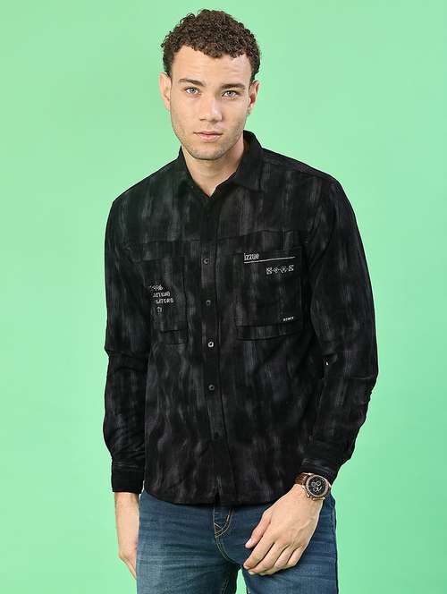 men printed long sleeve regular fit casual shirt - 22028149 -  Standard Image - 0