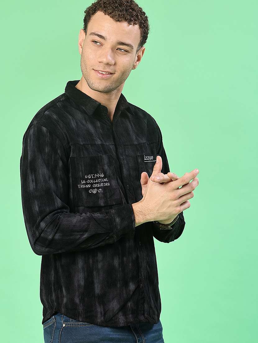 men printed long sleeve regular fit casual shirt - 22028149 -  Standard Image - 1