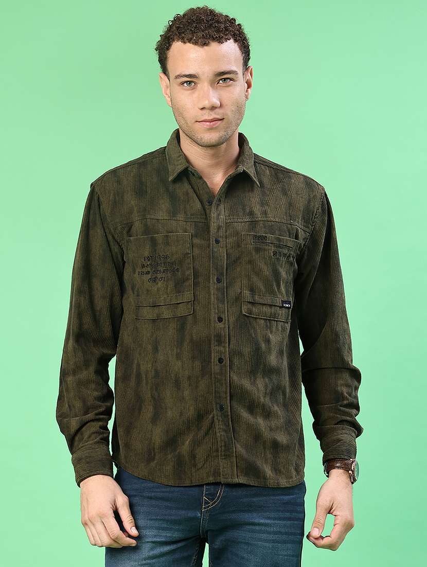 men printed long sleeve regular fit casual shirt - 22028200 -  Standard Image - 1