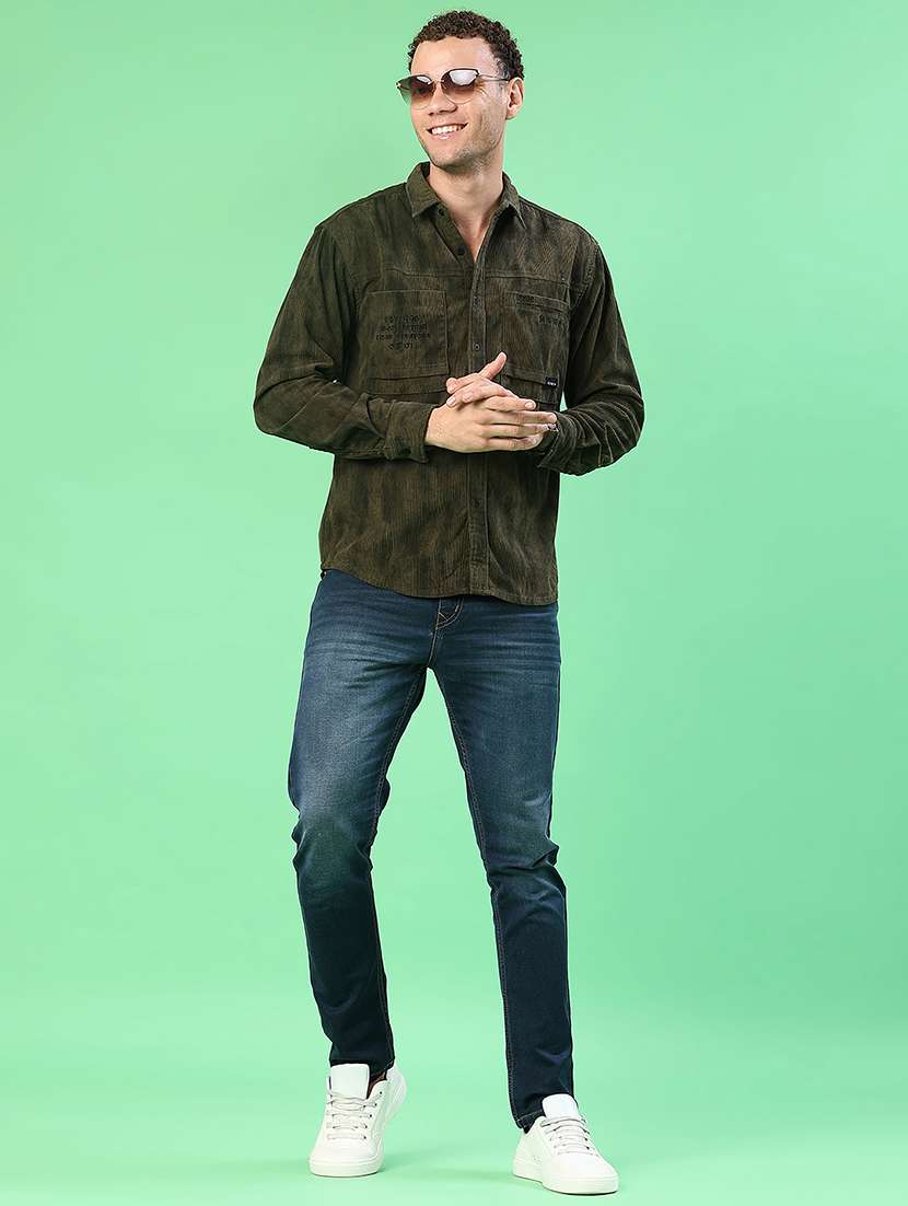 men printed long sleeve regular fit casual shirt - 22028200 -  Standard Image - 4