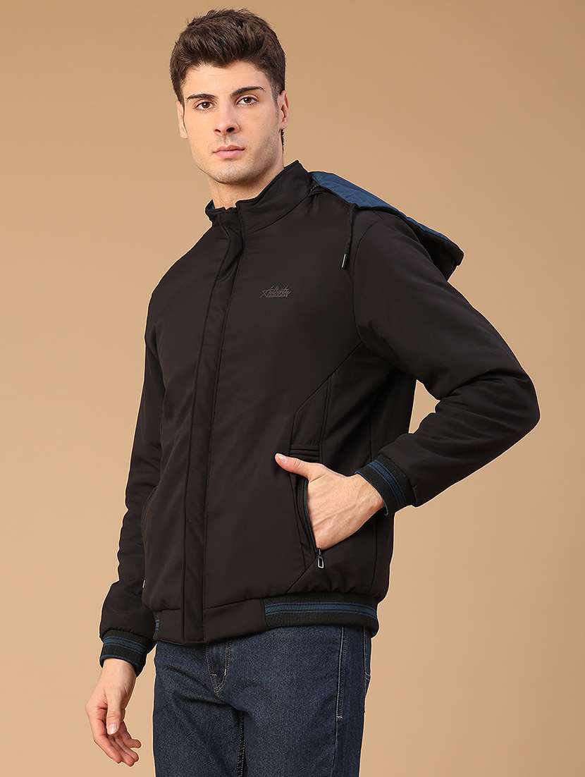 men solid long sleeve reversible bomber jacket - 22028232 -  Standard Image - 4