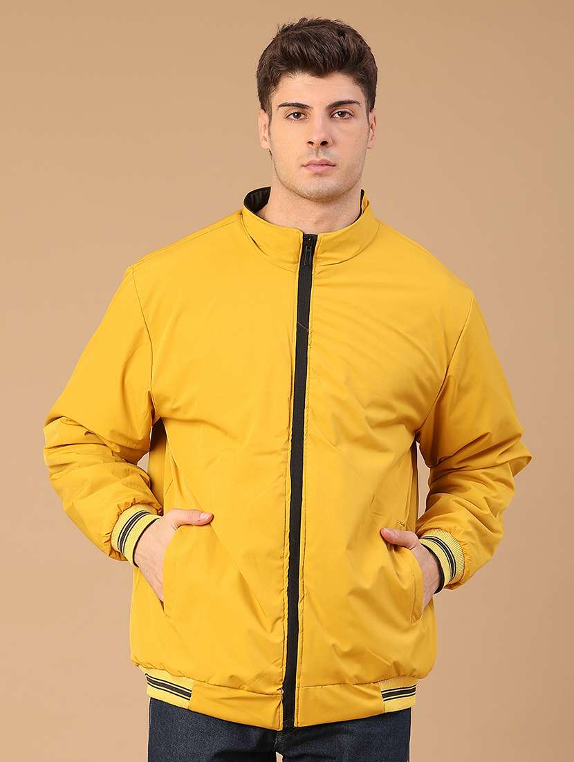 men solid long sleeve reversible bomber jacket - 22028233 -  Standard Image - 1