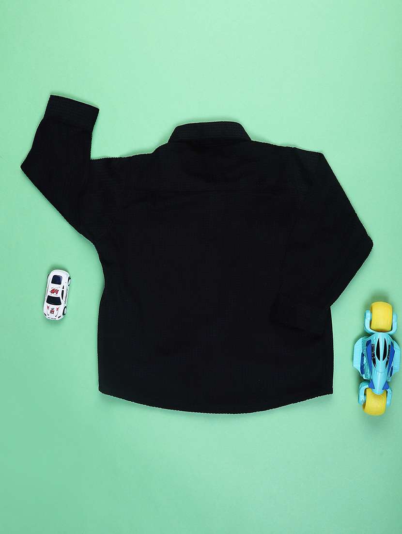 boys solid long sleeve casual shirt - 22028260 -  Standard Image - 1