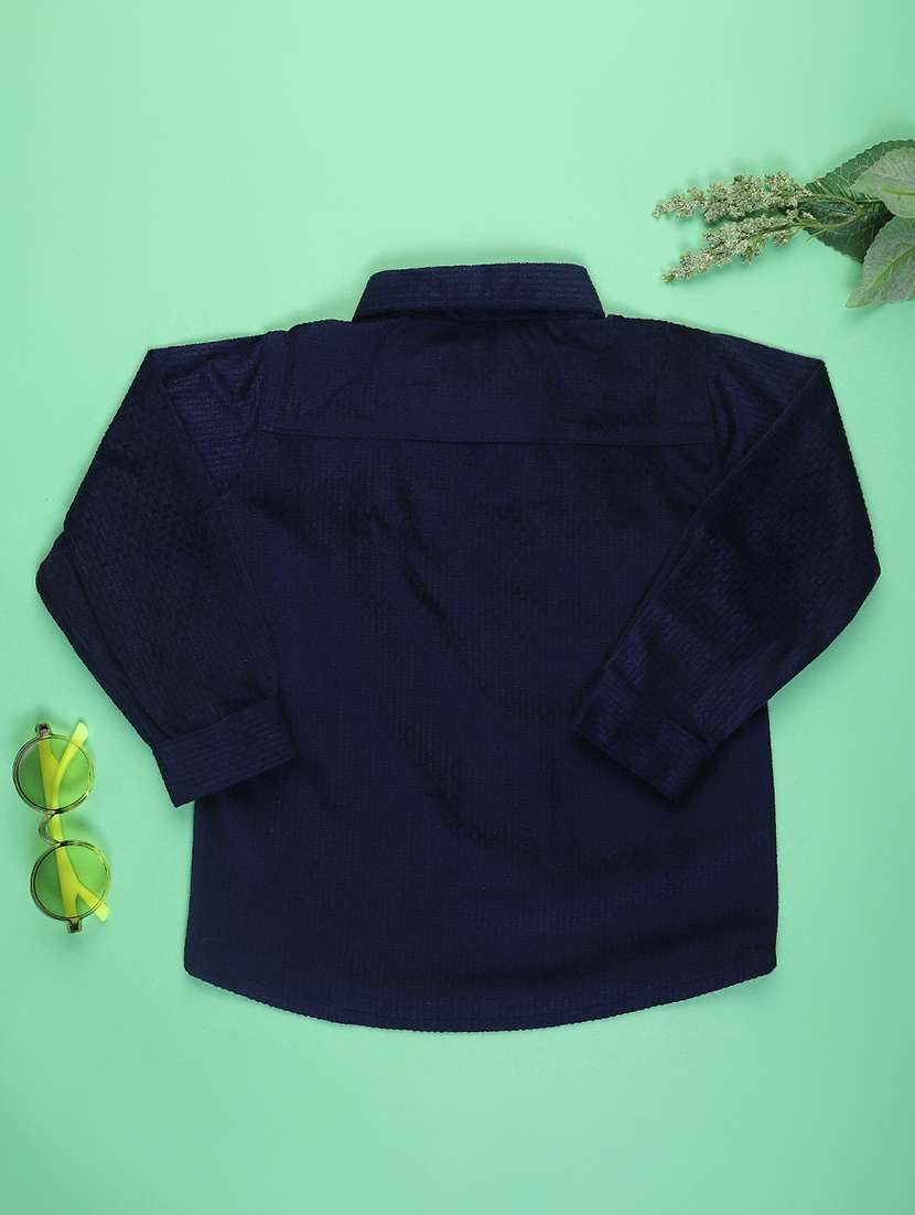 boys solid long sleeve casual shirt - 22028261 -  Standard Image - 1