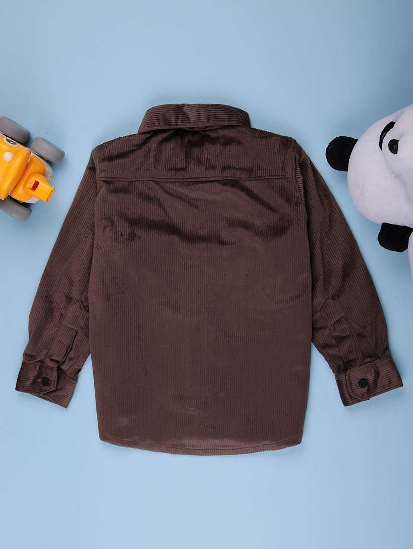 boys solid long sleeve casual shirt - 22028262 -  Standard Image - 1