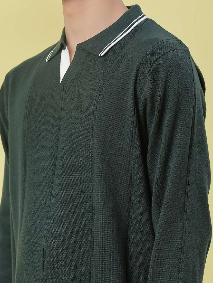 men self design long sleeve regular fit pullover  - 22028314 -  Standard Image - 4