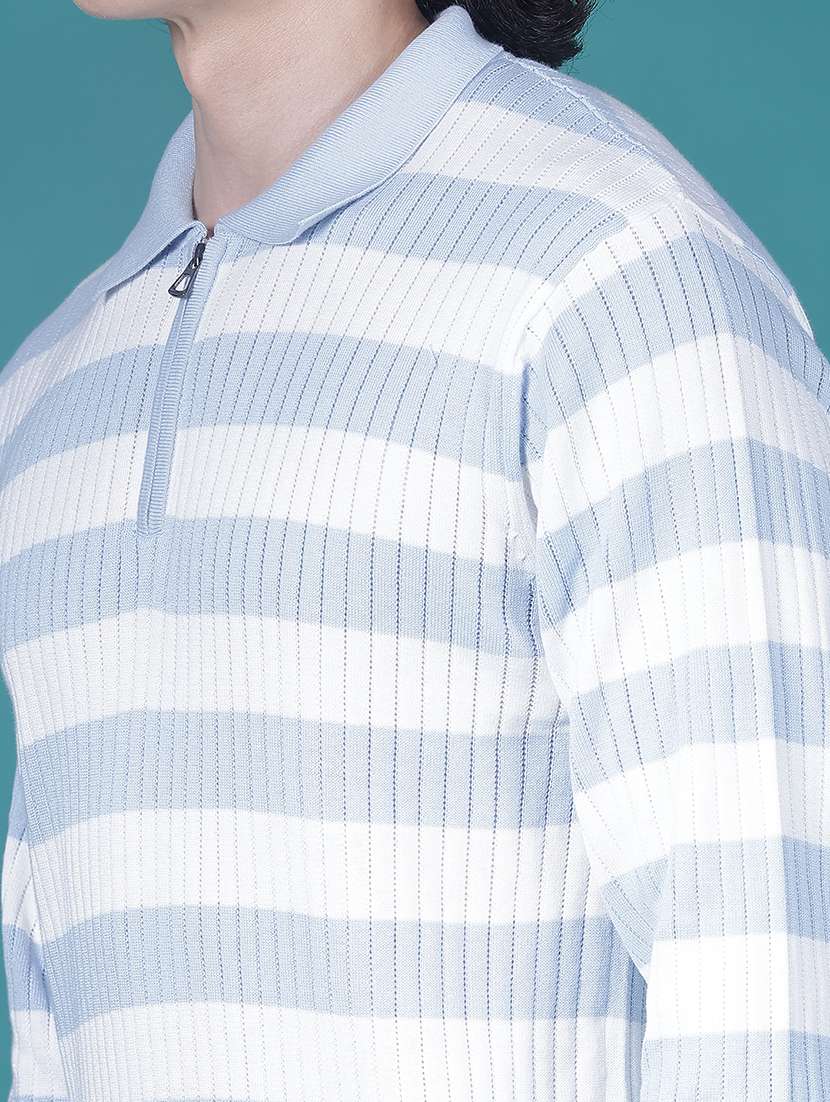 men striped long sleeve regular fit pullover - 22028315 -  Standard Image - 4