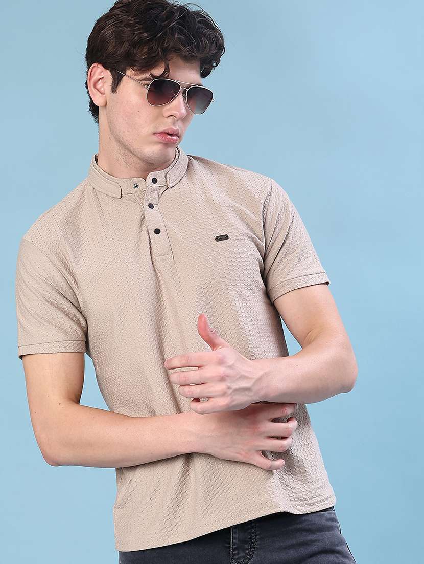 men solid short sleeve regular fit t-shirt